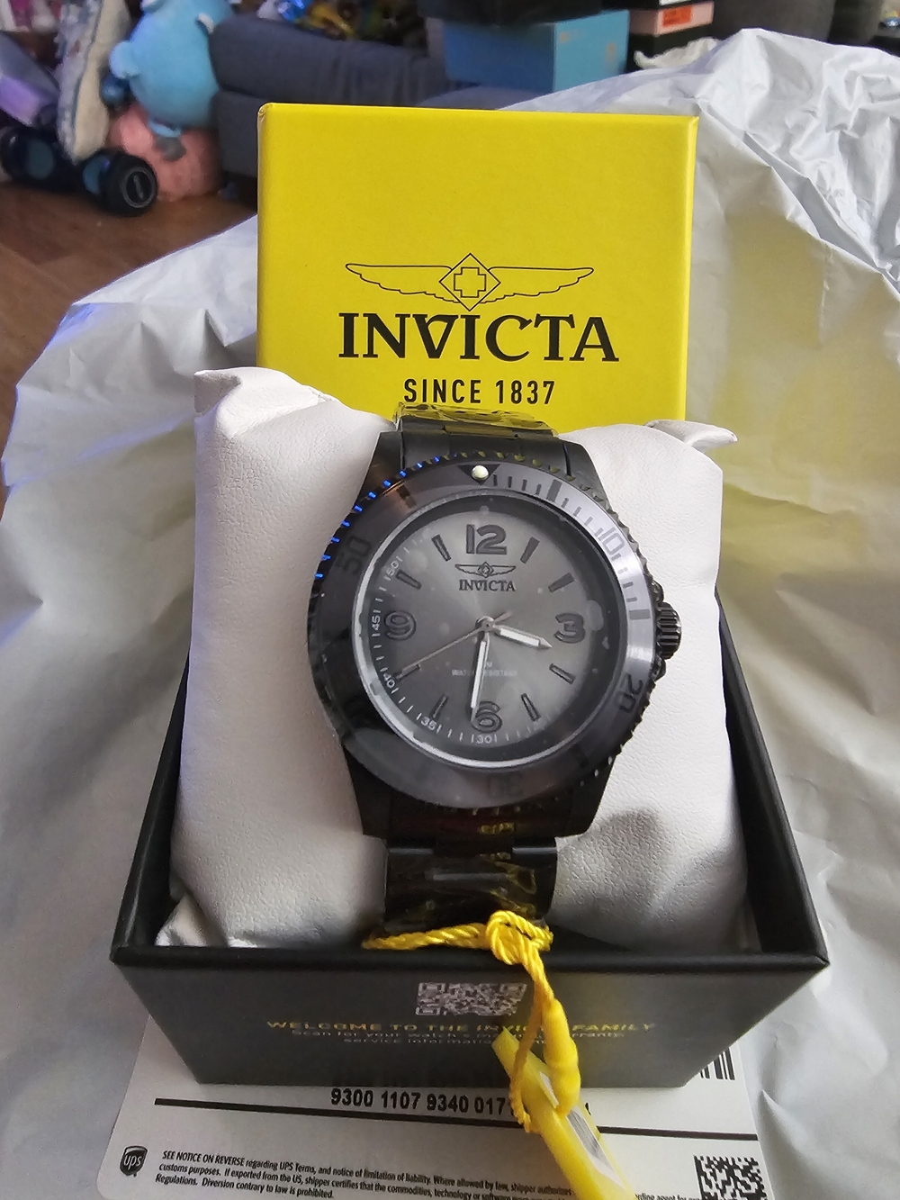 Invicta Black and Gray Stainless Steel Men's Watch